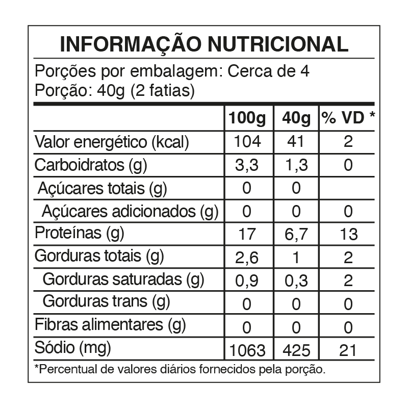 embutido peito de frango 150g